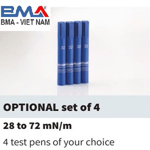 Bộ 4 cây bút đo sức căng bề mặt Arcotest Blue Acrotest 28-72 dyne